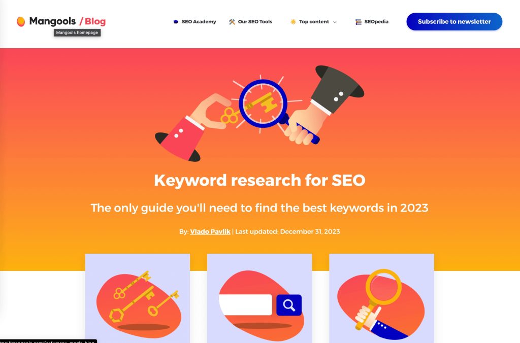 Image of Mangools Blogs